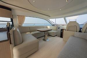 Luxurious interior of 2023 Azimut Fly 53 yacht with elegant 