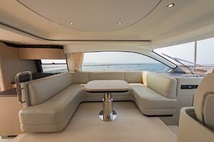 Luxurious interior of 2023 Azimut Fly 53 yacht with elegant 