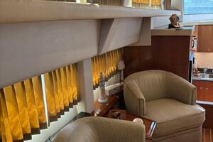 Interior of 2006 Carver 43 Motor Yacht with cozy seating and