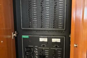 Electrical control panel inside a 2006 Carver 43 Motor Yacht