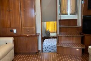 Interior of 2006 Carver 43 Motor Yacht with wooden flooring 