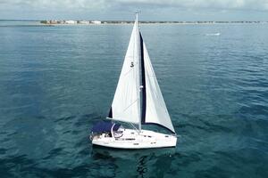Sailing yacht Beneteau Oceanis 45, 2015 model, cruising on c