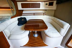 2007 Grady-White Express 360 interior with white leather sea
