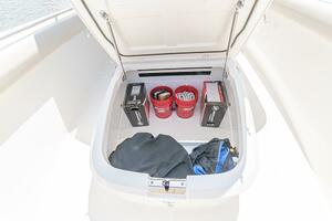 Storage under the fwd island deck seating