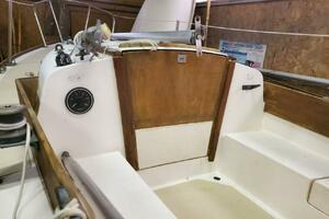 Companionway in forward cockpit