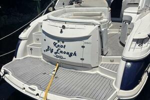 2007 Monterey 350 Sport Yacht docked, rear view with 