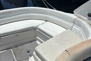 Control panel of a 2007 Monterey 350 Sport Yacht with steeri