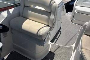 2007 Monterey 350 Sport Yacht interior with white seating an