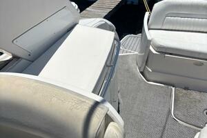 Interior view of a 2007 Monterey 350 Sport Yacht with wooden