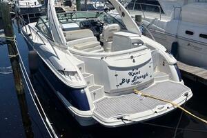 2007 Monterey 350 Sport Yacht docked, rear view with 