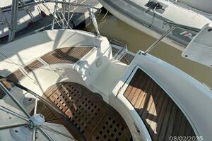 46' Beneteau cockpit transom pass-thru