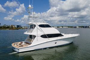 2007 68 Hatteras 68 Enclosed Bridge REFUGE Starboard Profile