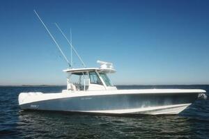 2014 Boston Whaler 350 Outrage Starboard Side Drone Photo