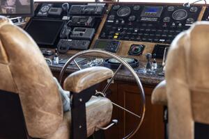Interior of 1996 ABD 90 Explorer with nautical instruments and 