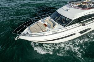 Princess F62 Stumped- Aerial View Bow/Sunpad