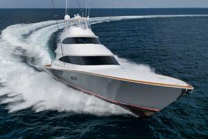 2025 Viking 90 Convertible- NIKKI BELLA- STBD Bow Profile
