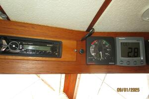 40' Nauticat pilothouse overhead electronics1