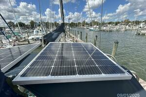 40' Nauticat starboard forward solar panel