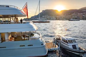 9 Port Aft With Door Open And Tender Alongside