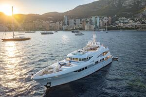 Monaco At Sunset Bow On Port Side