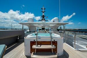 Luxury Majesty 140 yacht deck with jacuzzi, 2020 model, unde