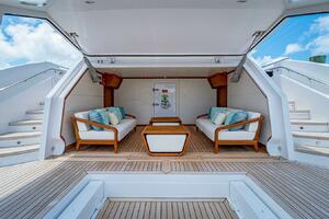 Luxurious 2020 Majesty 140 yacht interior with elegant seati