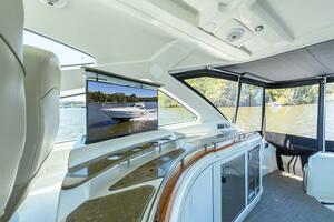 Stbd cockpit with the pop up TV