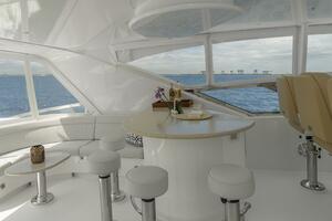 Hatteras 80 Gallopin- Flybridge Entertaining Area