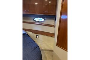 Interior of 2004 Carver 466 Motor Yacht with wood cabinetry 