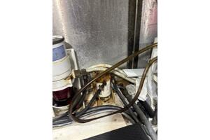 Engine room of 2004 Carver 466 Motor Yacht with visible fuel