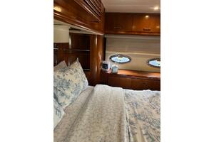 Luxurious bedroom interior of 2004 Carver 466 Motor Yacht wi