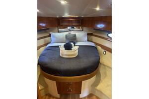 Luxurious bedroom interior of 2004 Carver 466 Motor Yacht wi