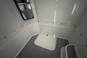 Shower Pan and Fiberglass Interior in Boat Head Compartment