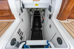 2022 Viking 68 Enclosed Bridge- PIPE DREAM- Cockpit Engine Room Entrance 