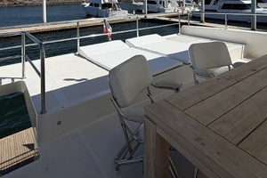 Flybridge Table and Sun Cushions