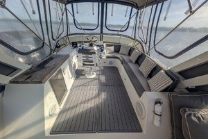 1987 Bluewater Yachts 51 Coastal Cruiser Cockpit thumbnail 11