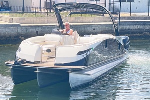 Trailer Included 25ft Harris FloteBote Yacht For Sale