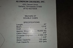 Memories 37ft Marinette Yacht For Sale