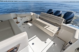 Fold out stern bench seat