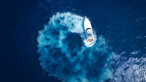 Aerial View of Vessel Maneuvering