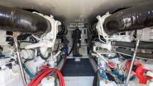 2008 54 Hatteras Convertible American Made Engine Room