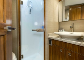 Photo 6159218 for 2016 Viking 92 Enclosed Bridge Touché 2016 92 Viking Enclosed Bridge Touche Captain's Stateroom Head