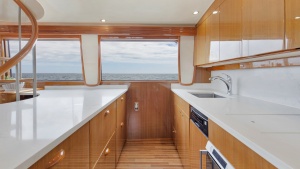 2007 74 Viking Enclosed Bridge Never Settle Galley