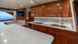 Galley with Marble Countertops
