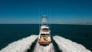 Aerial Stern View at Sea