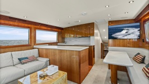 2008 54 Hatteras Convertible American Made Salon and Galley