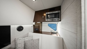 Modern Galley with Microwave and Seating