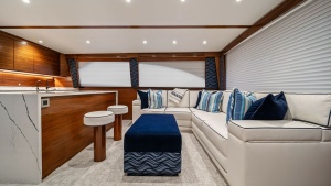 Luxurious Salon with Seating and Bar