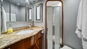 Elegant Yacht Bathroom with Shower