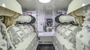 Engine Room with Twin MAN Engines